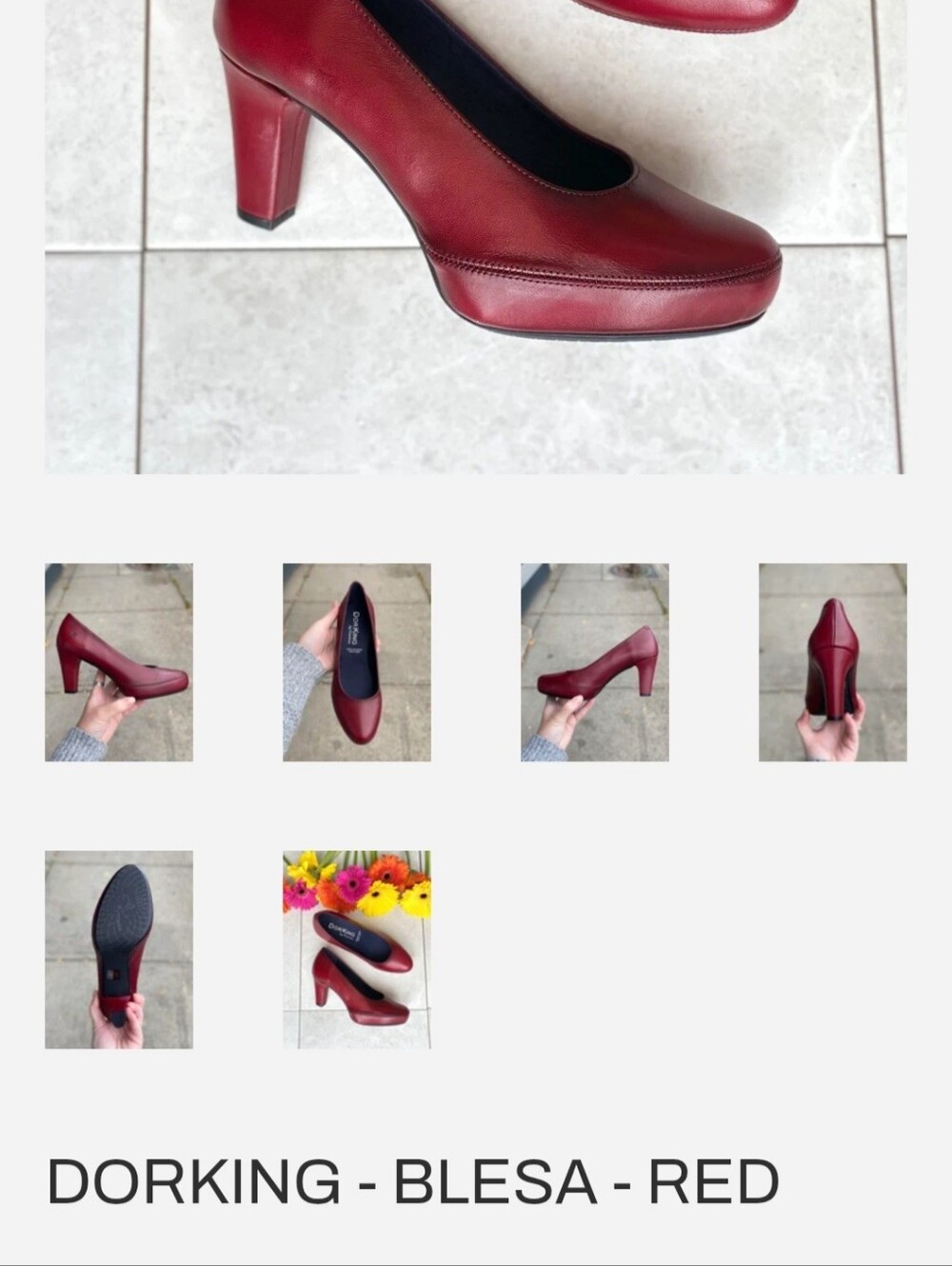 **PRICED TO SELL **BRAND NEW Dorking Burgandy Pumps - Picture 5 of 6